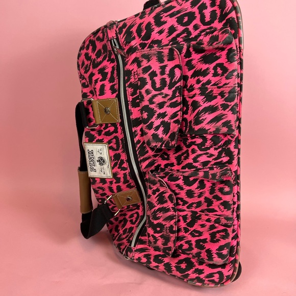 PINK Victoria’s Secret Pink Leopard Print Suitcase - Picture 4 of 10
